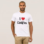 Ik hou van koekjes Rode Hart T-shirt (Voorkant volledig)