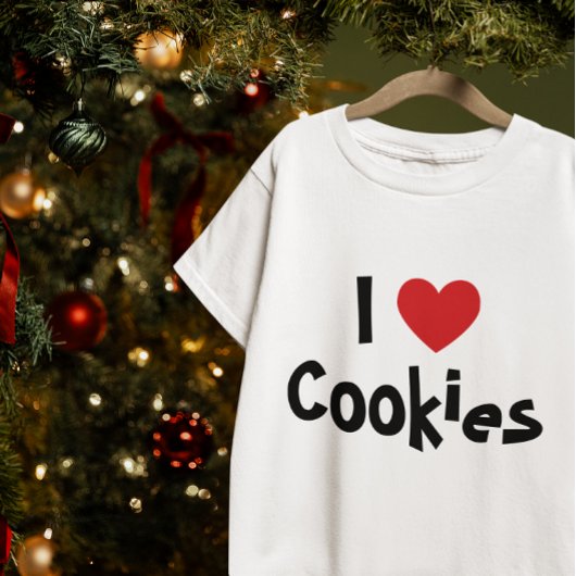 Ik hou van koekjes Rode Hart T-shirt
