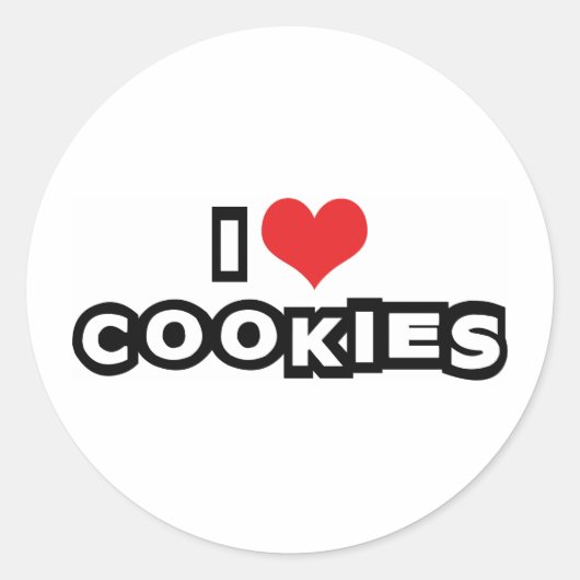 Ik hou van koekjes ronde sticker (Voorkant)
