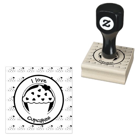 Ik hou van koekjes rubberstempel (Gestempeld)