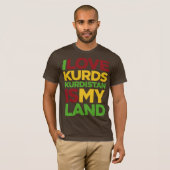 Ik hou van Koerden en Koerdistan T-shirt (Voorkant volledig)