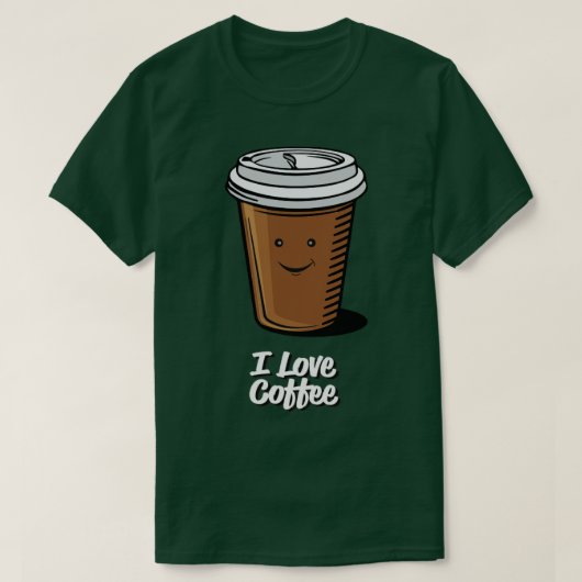 Ik hou van koffie3 t-shirt (Design voorkant)