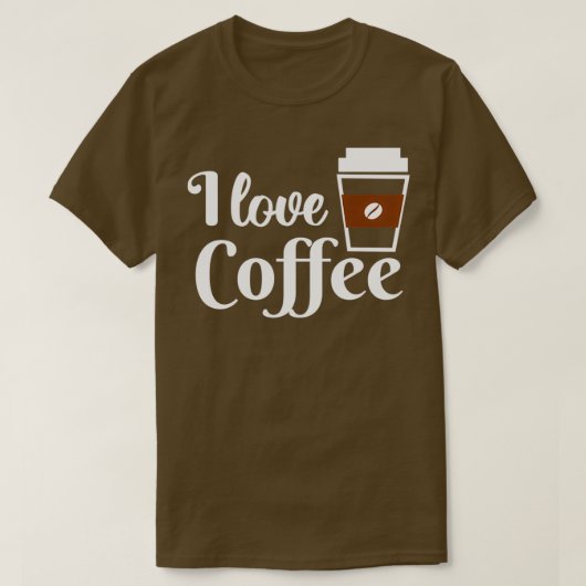 Ik hou van koffie 5 t-shirt (Design voorkant)