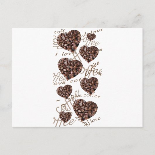 Ik hou van koffie! briefkaart (Voorkant)