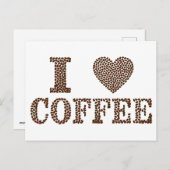 Ik hou van koffie briefkaart (Voorkant / Achterkant)