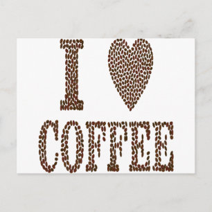 Ik hou van koffie briefkaart