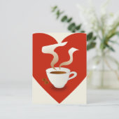 ik hou van koffie - briefkaart (Staand voorkant)