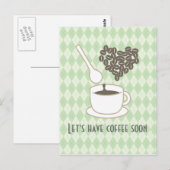 Ik hou van koffie briefkaart (Voorkant / Achterkant)