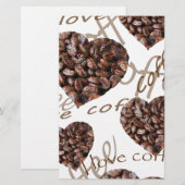 Ik hou van koffie! briefpapier (Voorkant / Achterkant)