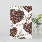 Ik hou van koffie! briefpapier (Staand voorkant)