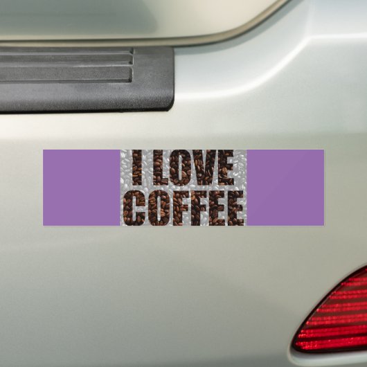Ik hou van koffie bumpersticker (Op auto)