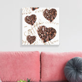 "Ik hou van koffie!" Canvas Afdruk (Insitu (Woonkamer))