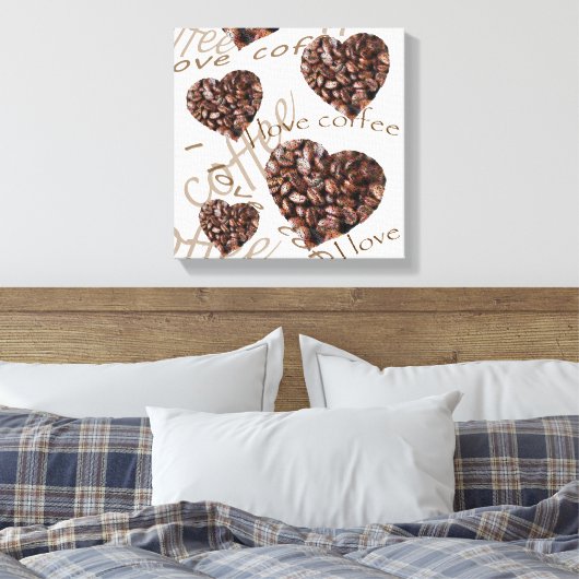"Ik hou van koffie!" Canvas Afdruk (Insitu (Slaapkamer))