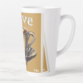 Ik hou van koffie digitale kunst latte mok (Rechts)