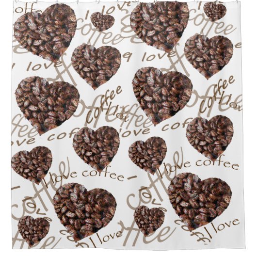Ik hou van koffie douchegordijn (Voorkant)