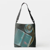 Ik hou van koffie en boeken crossbody tas (Achterkant)