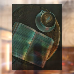Ik hou van koffie en boeken raamsticker