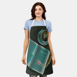 Ik hou van koffie en boeken schort