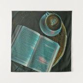 Ik hou van koffie en boeken wandkleed (Voorkant)