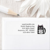 Ik hou van koffie en katten - Kies achtergrondkleu Etiket (Insitu)