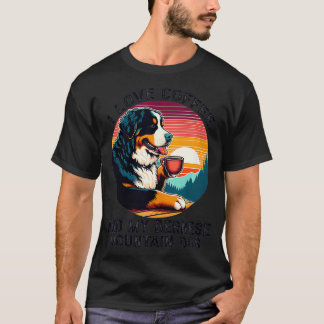 Ik hou van koffie en mijn berner hond Berner Mount T-shirt