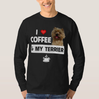 Ik hou van koffie en mijn Caïro Terrier Dog mam Pa T-shirt