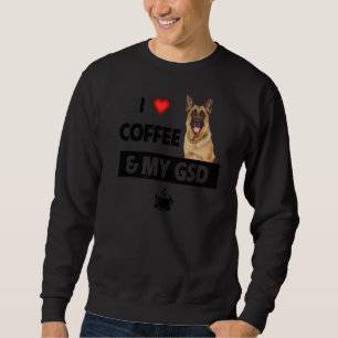 Ik hou van koffie en mijn GSD German Shepherd Dog Trui