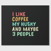 Ik hou van koffie en mijn man cadeaupapier (Vlak)