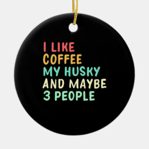 Ik hou van koffie en mijn man keramisch ornament
