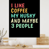 Ik hou van koffie en mijn man poster (Keuken)