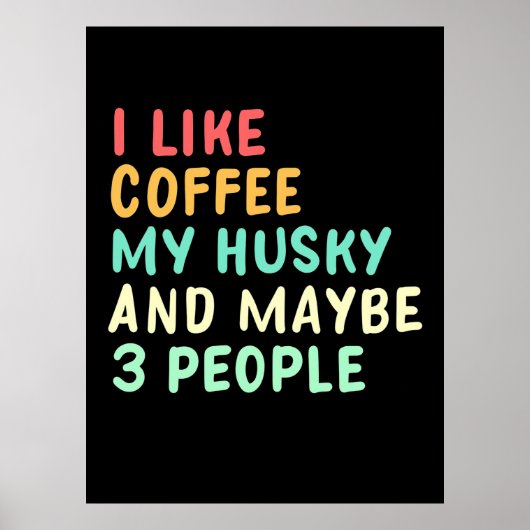 Ik hou van koffie en mijn man poster (Voorkant)