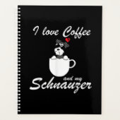 Ik hou van koffie en mijn Schnauzer Hondenliefhebb Planner (Voorkant)