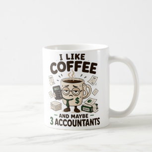 Ik Hou Van Koffie En Misschien 3 Accountants Grapp Koffiemok