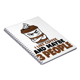 Ik Hou Van Koffie En Misschien 3 Mensen Introvert Notitieboek
