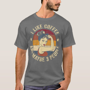 Ik hou van koffie en misschien 3 mensen Rosie Funn T-shirt