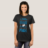 Ik hou van koffie en vis t-shirt (Voorkant volledig)