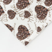 Ik hou van koffie! fleece deken (Hoek)
