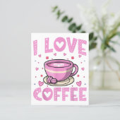 Ik hou van koffie - Funny Coffee Drinker Cafeïne A (Staand voorkant)