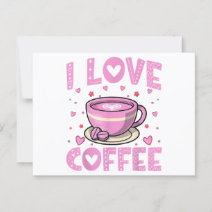 Ik hou van koffie - Funny Coffee Drinker Cafeïne A Briefkaart