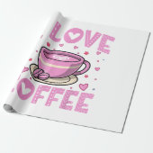 Ik hou van koffie - Funny Coffee Drinker Cafeïne A Cadeaupapier (Uitgerold)