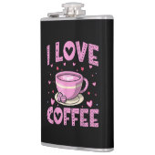 Ik hou van koffie - Funny Coffee Drinker Cafeïne A Heupfles (Links)