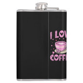 Ik hou van koffie - Funny Coffee Drinker Cafeïne A Heupfles (Achterkant)