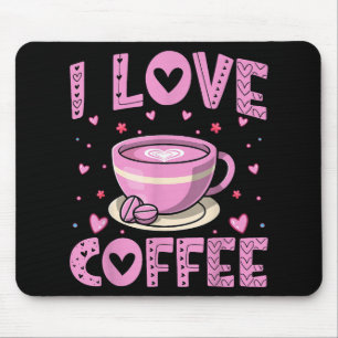 Ik hou van koffie - Funny Coffee Drinker Cafeïne A Muismat
