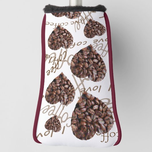 Ik hou van koffie golfheadcover (Draai 90)
