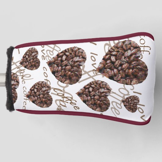 Ik hou van koffie golfheadcover (Voorkant)