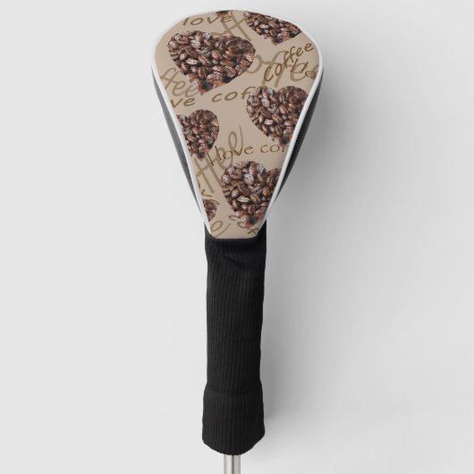 Ik hou van koffie golfheadcover (Voorkant)