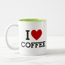 Ik hou van koffie Grappig Cadeau voor Koffieliefhe Tweekleurige Koffiemok