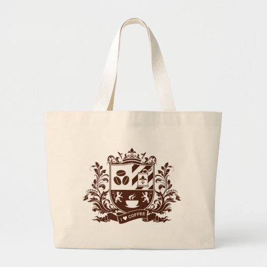 Ik hou van koffie grote tote bag (Voorkant)
