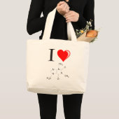 Ik hou van koffie grote tote bag (Voorkant (product))