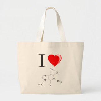 Ik hou van koffie grote tote bag